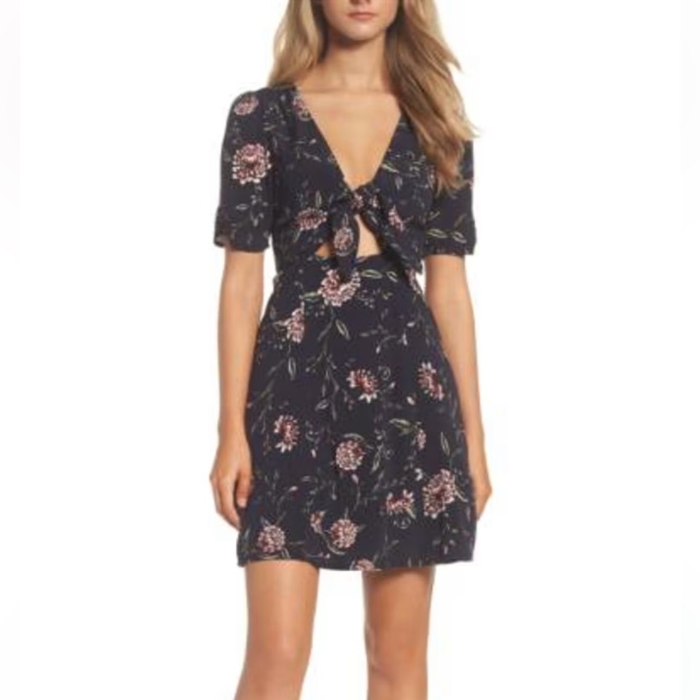 Bardot Tie Front Floral Dress